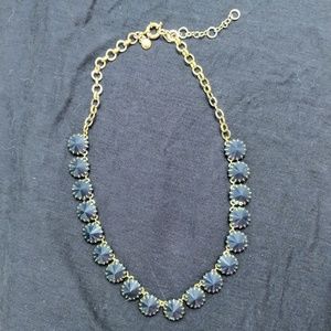 J. Crew navy and gold statement necklace